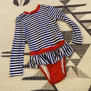 Cat & Jack Red, White and Blue Swimsuit, 3T